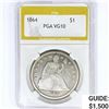 Image 1 : 1864 Seated Liberty Dollar PGA VG10