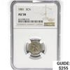 Image 1 : 1881 Nickel Three Cent NGC AU58