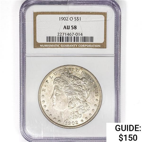1902-O Morgan Silver Dollar NGC AU58