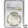 Image 1 : 1927 Silver Peace Dollar NGC MS61