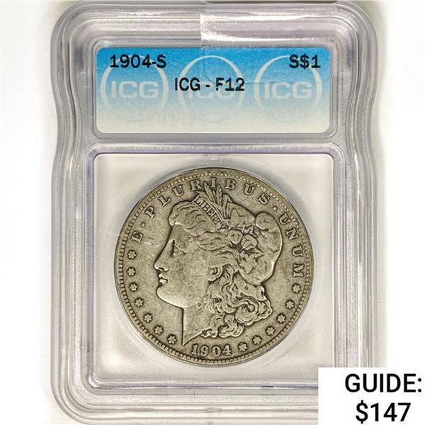 1904-S Morgan Silver Dollar ICG F12