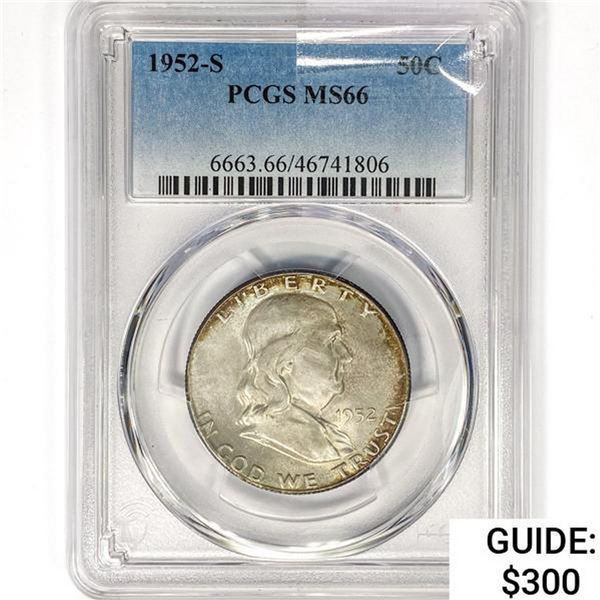 1952-S Franklin Half Dollar PCGS MS66