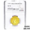 Image 1 : 1799 Liberty Gold $5 NGC AU55 LG Stars REV