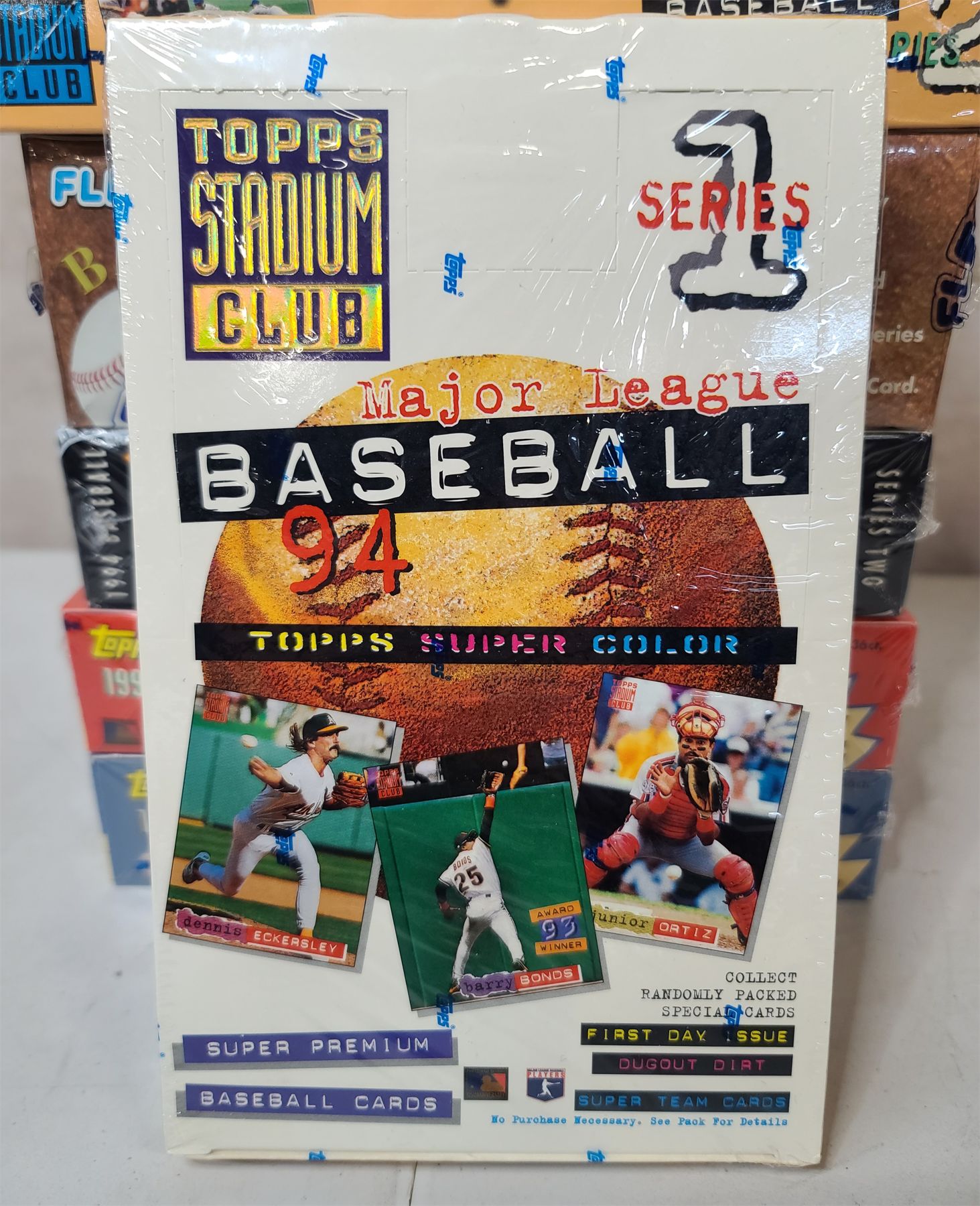Lot of 7 Sealed Baseball Card Boxes Still in Plastic Bosley Auctioneers