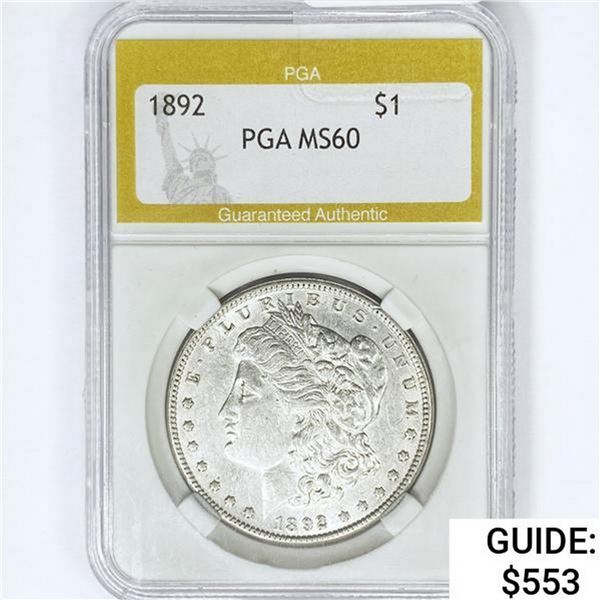 1892 Morgan Silver Dollar PGA MS60