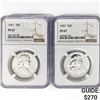 Image 1 : (2) Franklin Silver Half Dollar NGC PF67 1957-1961