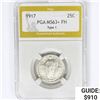 Image 1 : 1917 Standing Liberty Quarter PGA MS63+ FH Type 3