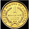 Image 2 : 1853 Rare Gold Dollar CLOSELY UNCIRCULATED