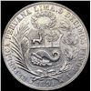 Image 2 : 1891 Peru Silver Sol HIGH GRADE