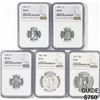 Image 1 : (5) US Varied Silver Coinage NGC MS,PF 1943-1954