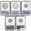 Image 2 : (5) US Varied Silver Coinage NGC MS,PF 1943-1954