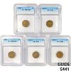 Image 1 : (5) Cent Set ICG 1891-1925