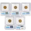 Image 2 : (5) Cent Set ICG 1891-1925