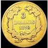 Image 2 : 1878 $3 Gold Piece NICELY CIRCULATED