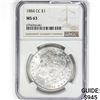 Image 1 : 1884-CC Morgan Silver Dollar NGC MS63