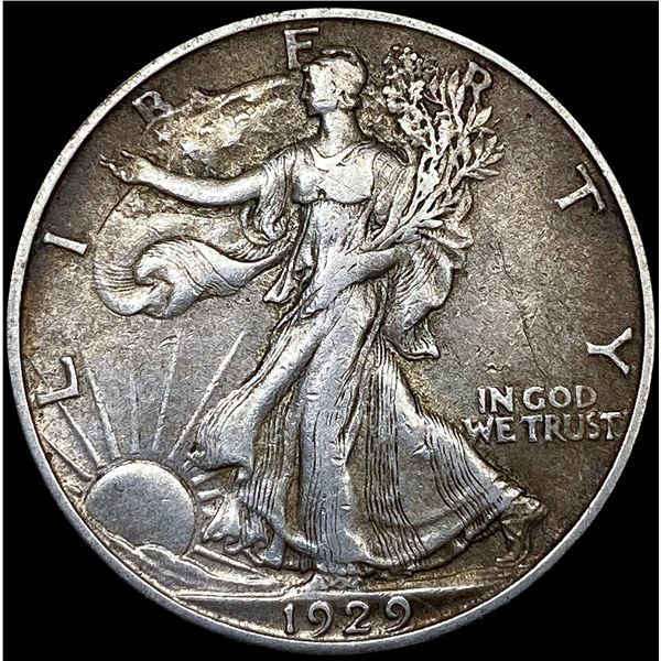 1929-S Walking Liberty Half Dollar NEARLY UNCIRCUL
