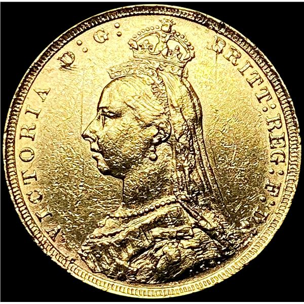 1892 G. Britain .2355oz Gold Sovereign CLOSELY UNC