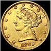 Image 1 : 1895 $5 Gold Half Eagle CLOSELY UNCIRCULATED