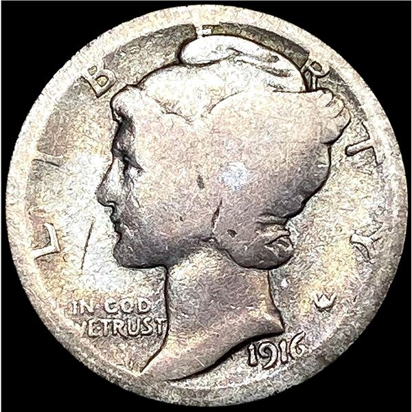 1916-D Mercury Dime NICELY CIRCULATED