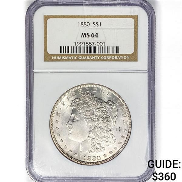 1880 Morgan Silver Dollar NGC MS64