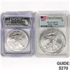 Image 1 : (2) American Silver Eagle ICG,PCGS MS70
