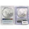 Image 2 : (2) American Silver Eagle ICG,PCGS MS70