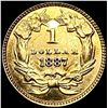 Image 2 : 1887 Rare Gold Dollar CLOSELY UNCIRCULATED