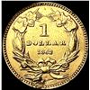 Image 2 : 1862 Rare Gold Dollar LIGHTLY CIRCULATED