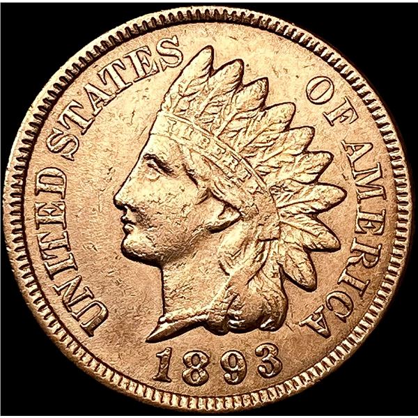 1893 RED Indian Head Cent CHOICE AU