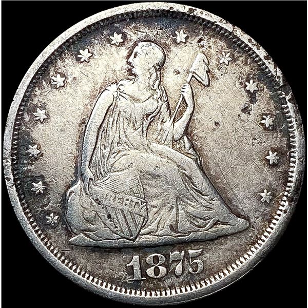 1875-S Twenty Cent Piece LIGHTLY CIRCULATED