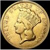 Image 1 : 1856 $3 Gold Piece LIGHTLY CIRCULATED