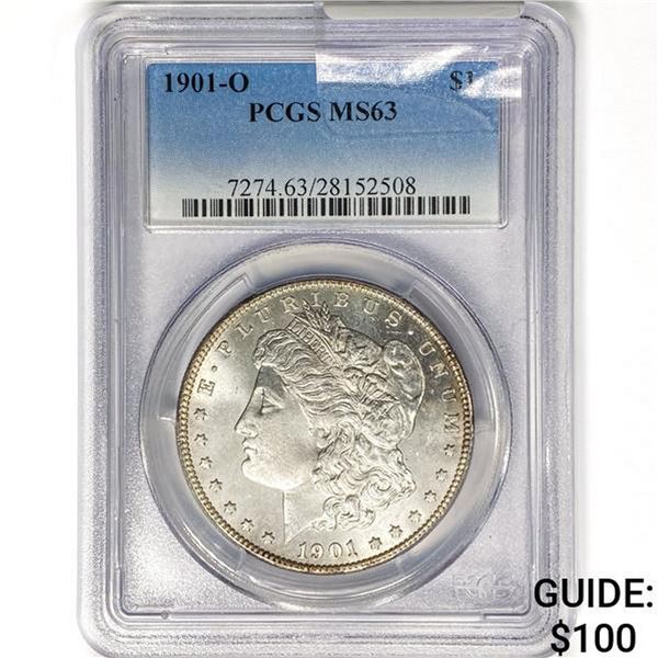 1901-O Morgan Silver Dollar PCGS MS63
