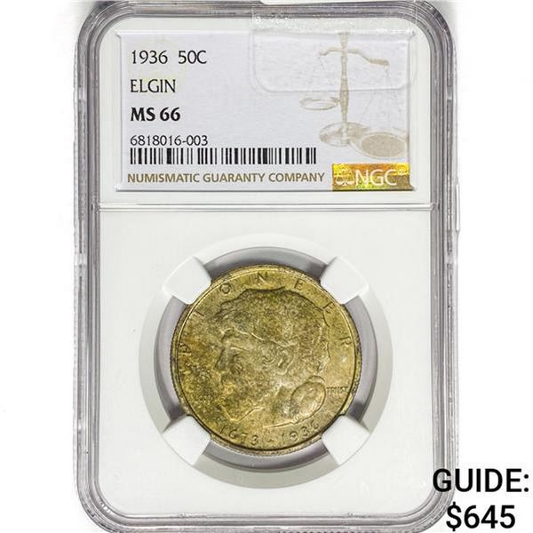1936 Elgin Half Dollar NGC MS66