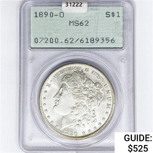 1890-O Morgan Silver Dollar PCGS MS62