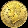 Image 1 : 1882 Italy .1867oz Gold 20 Lire UNCIRCULATED