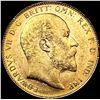 Image 1 : 1908 G. Britain .2355oz Gold Sovereign CLOSELY UNC