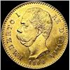Image 1 : 1882 Italy .1867oz Gold 20 Lire UNCIRCULATED