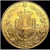 Image 2 : 1882 Italy .1867oz Gold 20 Lire UNCIRCULATED