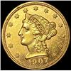 Image 1 : 1907 $2.50 Gold Quarter Eagle UNCIRCULATED