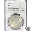 Image 1 : 1890-S Morgan Silver Dollar NGC MS62