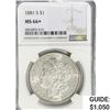 Image 1 : 1881-S Morgan Silver Dollar NGC MS66+