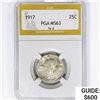 Image 1 : 1917 T2 Standing Liberty Quarter PGA MS63