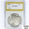 Image 1 : 1935 Silver Peace Dollar PGA MS63