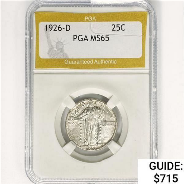 1926-D Standing Liberty Quarter PGA MS65