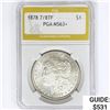 Image 1 : 1878 7/8TF Morgan Silver Dollar PGA MS63+