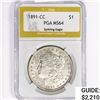 Image 1 : 1891-CC Morgan Silver Dollar PGA MS64 VAM-3
