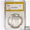 Image 1 : 1890 Morgan Silver Dollar PGA MS65+