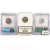 Image 2 : (3) US Varied Coinage PCI,ICG 1937-1981