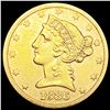 Image 1 : 1886-S $5 Gold Half Eagle CLOSELY UNCIRCULATED