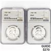 Image 1 : (2) Franklin Silver Half Dollar NGC PF67 1958-1959